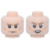 Minifigure, Head Dual Sided Dark Tan Eyebrows, White Pupils, Dark Orange Cheek Lines and Creases, Frown / Open Mouth Scowl Pattern (Director Krennic): {светло нуга}