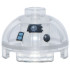 Brick, Round 2 x 2 Dome Top with SW Astromech Droid Silver Ring and Black, Metallic Light Blue and White Lens and Sensors Pattern: {прозрачен}