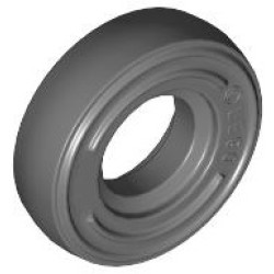 Tire 14mm D. x 4mm Smooth Small Single with Number Embossed on Side: {тъмно каменно сив}