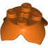 Plant Leaves 2 x 2 with 4 Petals and Axle Hole: {червеникаво-оранжев}