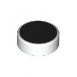 FLAT TILE 1X1, ROUND, NO. 338: {бял}