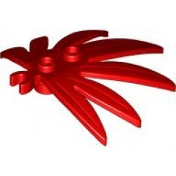 Plant Leaves 6 x 5 Swordleaf with Open O Clip Thick: {ярко червен}