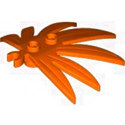 Plant Leaves 6 x 5 Swordleaf with Open O Clip Thick: {червеникаво-оранжев}