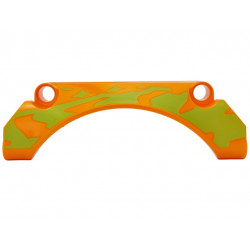 Technic, Panel Car Mudguard Arched 9 x 2 x 3 Straight Top with Lime Animal Print Pattern Model Left Side: {ярко оранжев}