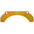 Technic, Panel Car Mudguard Arched 9 x 2 x 3 Straight Top with Lime Animal Print Pattern Model Left Side: {ярко оранжев}