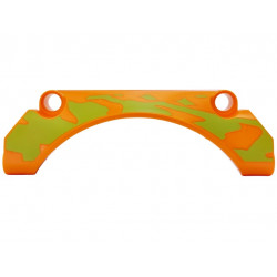 Technic, Panel Car Mudguard Arched 9 x 2 x 3 Straight Top with Lime Animal Print Pattern Model Right Side: {ярко оранжев}