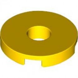 FLAT TILE 2x2 ROUND W. HOLE Ã˜4.85: {ярко жълт}