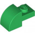 BRICK, 1X2X1, BOW, W/ CUTOUT: {тъмно зелен}