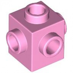 BRICK 1X1 W. 4 KNOBS: {светло пурпурен} BRICK 1X1 W. 4 KNOBS: {светло пурпурен}