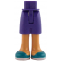 Mini Doll Hips and Shorts with Molded Nougat Legs and Printed Dark Turquoise Shoes with White Soles Pattern - Thin Hinge: {светло виолетов}