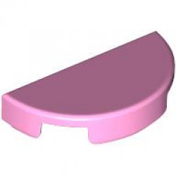 TILE 1X2, W/ 1/2 CIRCLE: {светло пурпурен}