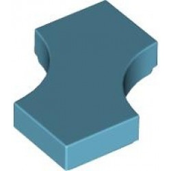 Tile, Modified 2 x 2 with 2 1 x 1 Curved Cutouts (Double Arrow): {умерено небесносин}