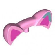 Friends Accessories Cat Ears with Bright Pink Auricles and Metallic Light Blue Tip on Left Ear Pattern: {светло пурпурен}