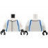 Torso Racing Suit with Blue Sides Pattern / White Arms / Black Hands: {бял}