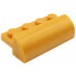 Slope, Curved 2 x 4 with 4 Recessed Studs: {топло златист}
