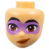 Mini Doll, Head Friends with Black Eyebrows, Medium Lavender Domino Mask, Reddish Brown Eyes, Dark Orange Lips Pattern: {умерен тан}