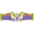 Minifigure Wings Mechanical Extended with Stud Holders with Red and White Danger Stripes, Medium Lavender and Lime Details Pattern: {бял}