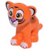 Cat, Mini Doll Style, Large, Baby Cub with Black Stripes, Dark Pink Nose, White Eye Patches, Auricles, Paws and Muzzle Pattern (Disney Rajah the Tiger): {ярко оранжев}