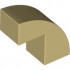 BRICK 1X2X1 2/3, BOW W/ CUTOUT, NO. 1: {тухлено жълт}