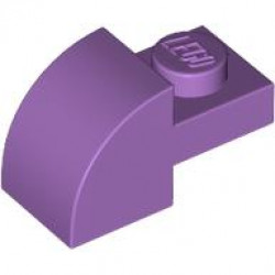 BRICK, 1X2X1, BOW, W/ CUTOUT: {умерено лавандулов}