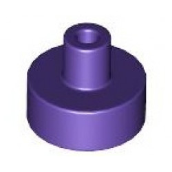 Tile, Round 1 x 1 with Bar and Small Pin Hole: {светло виолетов}