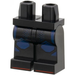 Hips and Legs with Dark Blue Kneepads, Dots and Trim, Red Toe Lines Pattern: {черен}