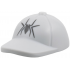 Minifigure, Headgear Cap - Short Smooth Curved Bill with Seams and Button on Top with Black Spider Pattern: {умерено каменно сив}