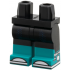 Hips and Legs with Molded Dark Turquoise Lower Legs / Boots and Printed Dark Blue Dots, White Toes, Soles and Laces Pattern: {черен}