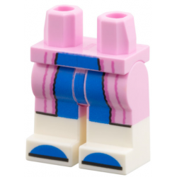 Hips and Legs with Molded White Lower Legs / Boots and Printed Robe Ends with Dark Pink Hem, Blue Pants and Toes Pattern: {светло пурпурен}