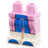 Hips and Legs with Molded White Lower Legs / Boots and Printed Robe Ends with Dark Pink Hem, Blue Pants and Toes Pattern: {светло пурпурен}