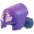 Minifigure, Hair Combo, Hair with Hat, 2 Space Buns with Molded Dark Purple Mask and Printed Magenta Webbing, White Cluster Eyes Pattern: {земно син}