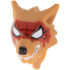 Minifigure, Head, Modified Wolf, Smooth Hair and Brow with Black Nose, Large White Eyes, Teeth and Fangs, Red Spider Web Mask Pattern: {умерен нуга}