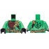 Torso Tunic with Dark Green Hems, Dark Red Shirt, Dark Tan Strap, Gold Dragon Head, Ninjago Logogram Letter L on Back Pattern / Bright Green Arms / Black Hands: {ярко зелен}