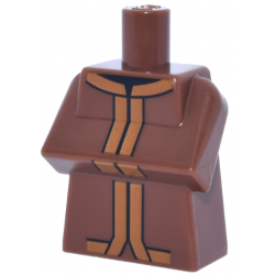 Torso, Modified Long with Folded Arms with Robe, Dark Orange Trim and Black Neck Minecraft Villager Pattern: {червеникаво-кафяв}
