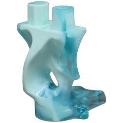 Lower Body, Ghost with Marbled Light Aqua Pattern: {прозрачно светло син}