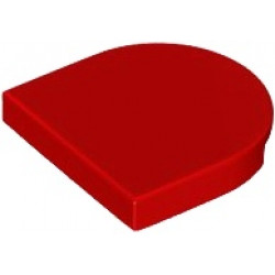 Tile, Round 2 x 2 Half Circle Extended: {ярко червен}