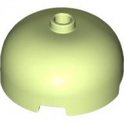 SPHERE 3X3X11/3, W/ KNOB: {прозрачно светло син}