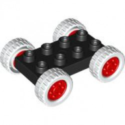 WHEEL BASE 2X4, W/ DIA. 28, NO. 2: {черен}