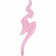 Wave Rounded Squiggly with Bar End (Flame): {прозрачен умерено червеникаво виолетов}