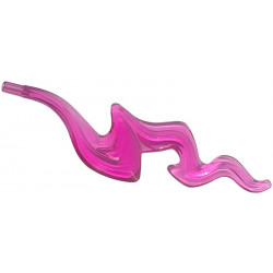 Wave Rounded Squiggly with Bar End (Flame): {прозрачен умерено червеникаво виолетов}