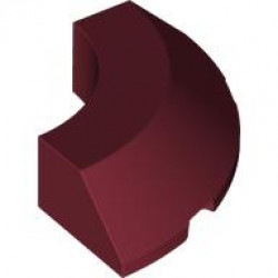 1/4 CONE, 4X4X1, W/ CUTOUT, NO. 1: {нов тъмно червен}