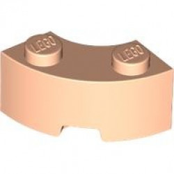 BRICK 2X2W.INSIDE AND OUTS.BOW: {светло нуга}