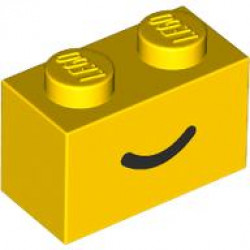 BRICK 1X2, NO. 134: {ярко жълт}