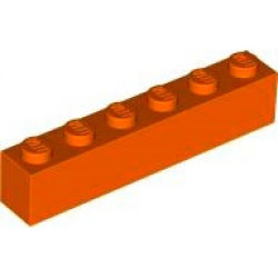 BRICK 1X6: {червеникаво-оранжев}