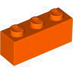 BRICK 1X3: {червеникаво-оранжев}