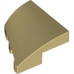 PLATE 2X2X2/3, HALF BOW W/ CUT, RIGHT: {тухлено жълт}