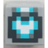 Minifigure, Head, Modified Cube with Pixelated Black, Dark Bluish Gray, Medium Azure and White Helmet Pattern (Minecraft Space Sentinel): {умерено каменно сив}