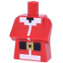 Torso, Modified Long with Folded Arms with Pixelated Robe, White Fur Collar and Trim, Black Belt and Neck, Gold Buckle Minecraft Villager Pattern: {ярко червен}