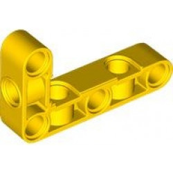 Technic, Liftarm, Modified Perpendicular Holes Bent Thick L-Shape 3 x 5: {ярко жълт}