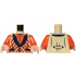 Torso Vest with Dark Blue Collar and Pockets over Reddish Orange Shirt Pattern / Reddish Orange Arms / Light Nougat Hands: {тухлено жълт}